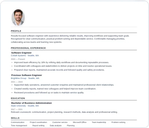 ATS-friendly – CV template 1