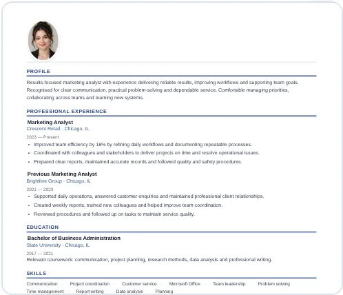 ATS-friendly – CV template 2