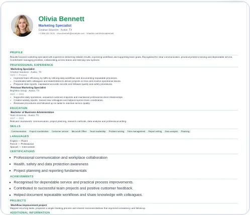 Creative – CV template 1