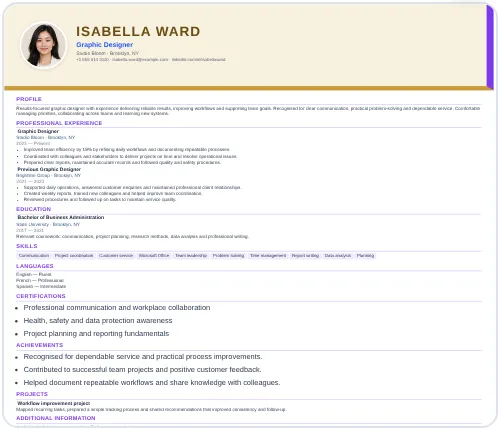 Creative – CV template 2