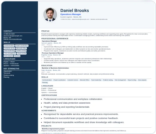 Professional – CV template 2