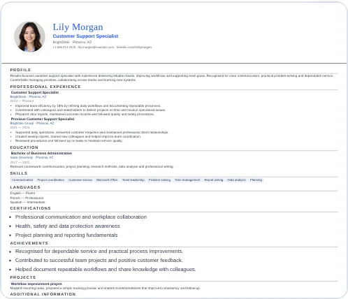 Simple / Minimal – CV template 1